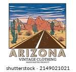 arizona road trip vector print... | Shutterstock .eps vector #2149021021