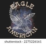 Eagle Freedom Vintage Print...