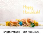 jewish holiday hanukkah... | Shutterstock . vector #1857080821