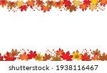 autumn leaves border isolated... | Shutterstock .eps vector #1938116467