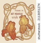 Frame In Art Nouveau Style With ...