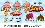 Cartoon Ice Cream Gelato Mascot ...