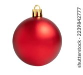 Red christmas ball isolated on...