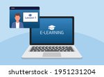 online education with laptop... | Shutterstock .eps vector #1951231204