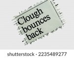Small photo of news story from 1975 newspaper headline article title - Clough bounces back