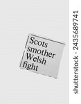 Small photo of Scots smother Welsh fight - news story from 1973 UK newspaper headline article title