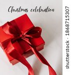 red christmas gifts with super... | Shutterstock . vector #1868715307