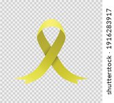 yellow ribbon vector in png.... | Shutterstock .eps vector #1916283917