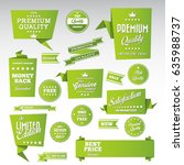 origami vintage labels set... | Shutterstock .eps vector #635988737