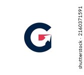modern letter g arrow logo in... | Shutterstock .eps vector #2160371591