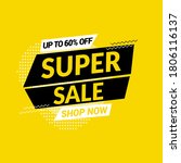 super sale banner template... | Shutterstock .eps vector #1806116137