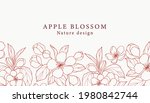 hand drawn apple blossom... | Shutterstock .eps vector #1980842744