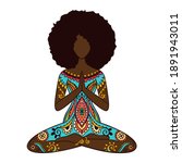 Yoga Girl. African American...