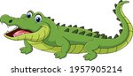 Cute Crocodile Animal Cartoon...