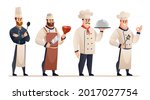 set of professional male chef... | Shutterstock .eps vector #2017027754