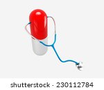 capsule and stethoscope | Shutterstock . vector #230112784