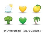 6 emoticon isolated on white... | Shutterstock .eps vector #2079285067