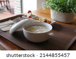 Porridge made of rice or other grains simmered in water until thick. Served as a main dish or in smaller portions as an appetizer.