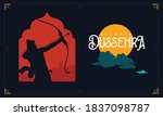 happy dussehra text with an... | Shutterstock .eps vector #1837098787