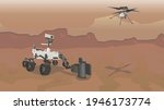 Mars Rover And Helicopter At...