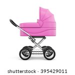 Side View Of Baby Stroller On A ...