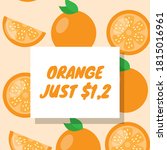 this is orange poster design... | Shutterstock . vector #1815016961