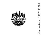 Sawmill Emblem Logo Vector for Carpentry, Woodworkers, Lumberjack, Sawmill Service