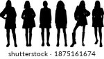 vector silhouette of ladies ... | Shutterstock .eps vector #1875161674