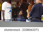 Small photo of Kevin Durant is seen during a Soccer Champions Tour match between the Arsenal F.C. and the FC Barcelona in Inglewood, Calif. July 26, 2023.