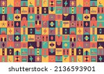 flat geometric background eid... | Shutterstock .eps vector #2136593901