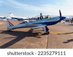 Small photo of RAF Fairford, Gloucestershire, UK - July 16 2022: Rolls-Royce ACCEL (Accelerating the Electrification of Flight) electric aircraft demonstrator at the Royal International Air Tattoo