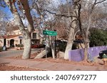 Small photo of Sedona, Arizona USA - December 24th 2023: Landscape photography of downtown Sedona during the holiday season