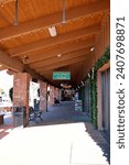 Small photo of Sedona, Arizona USA - December 24th 2023: Travel photograph of downtown Sedona during the holiday season