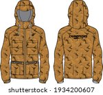 long sleeve camouflage hoodie... | Shutterstock .eps vector #1934200607