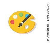 artist palette icon with... | Shutterstock .eps vector #1796924104