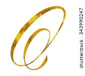 monogram o gold faux foil... | Shutterstock . vector #343990247