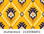 ikat ethnic seamless pattern... | Shutterstock .eps vector #2133586851