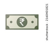 rupee banknote. flat style... | Shutterstock .eps vector #2160401821