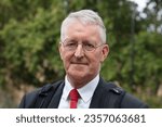 Small photo of London, UK. August 28, 2019. Close up portrait of the British Politician and Labour Member of Parliament Hilary Benn MP, seen outside in London.