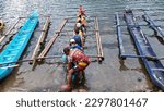 Small photo of Lake Holon, Tboli, South Cotabato, April 29, 2023 - The boat ride at Lake Holon going to the camp site.