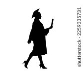 silhouette girl graduation...