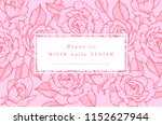 vintage card with rose flowers. ... | Shutterstock .eps vector #1152627944