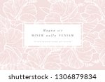 vintage card with hibiscus... | Shutterstock .eps vector #1306879834