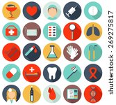 set of flat medical icons | Shutterstock .eps vector #269275817