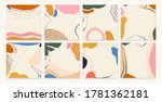 trendy colorful set of abstract ... | Shutterstock .eps vector #1781362181
