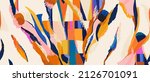 artistic hand drawn abstract... | Shutterstock .eps vector #2126701091