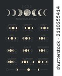 Moon Calendar  Vector Moon...