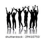 young dancing people | Shutterstock .eps vector #29410753