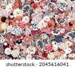 abstract flowers full... | Shutterstock .eps vector #2045616041