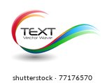 a colorful rainbow swirl icon... | Shutterstock .eps vector #77176570